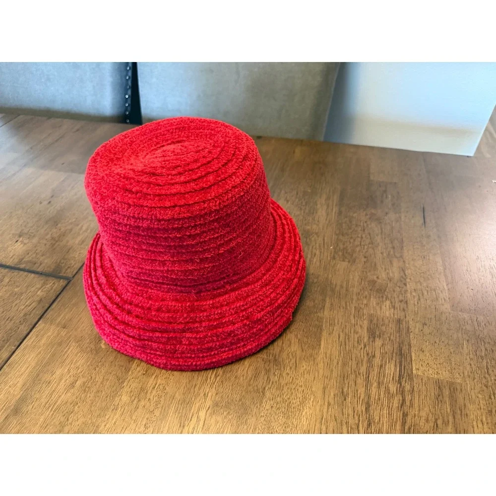 Betmar‎ New York Kansas Jayhawks Red Bucket Hat Fuzzy Knit NCAA D627 Mens Womens